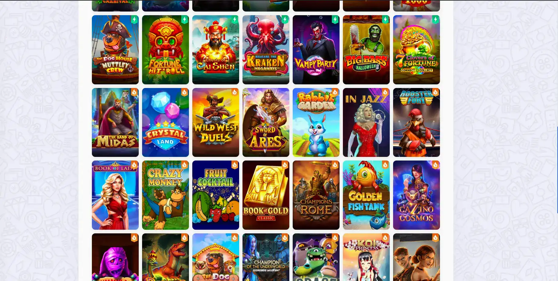 Интерфейс игрового автомата в казино Слот Геймс